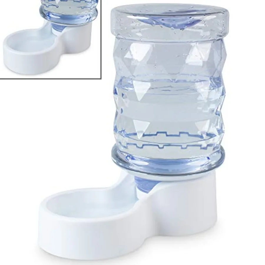 

H2O Gravity Pet Water Dispenser. Durable 2.5 Gallon Waterer Feeder. Automatic Station for Cats and Small, Medium, Large Dogs, T