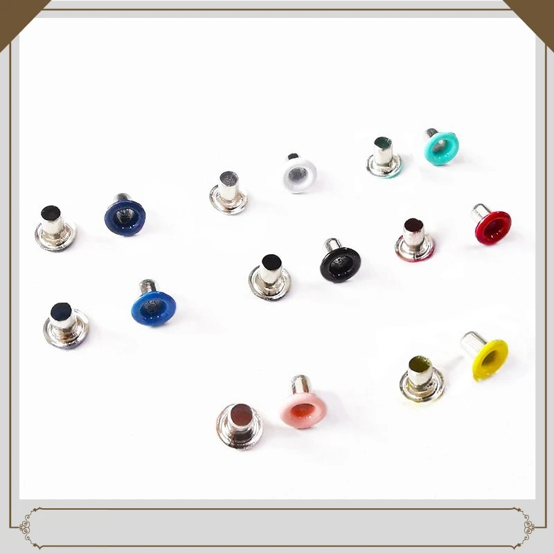 2mm Multicolor Metal Eyelets Buttonholes Buckle Hole For DIY Leathercraft Scrapbooking Shoes Belt Cap Bag Tags Clothes