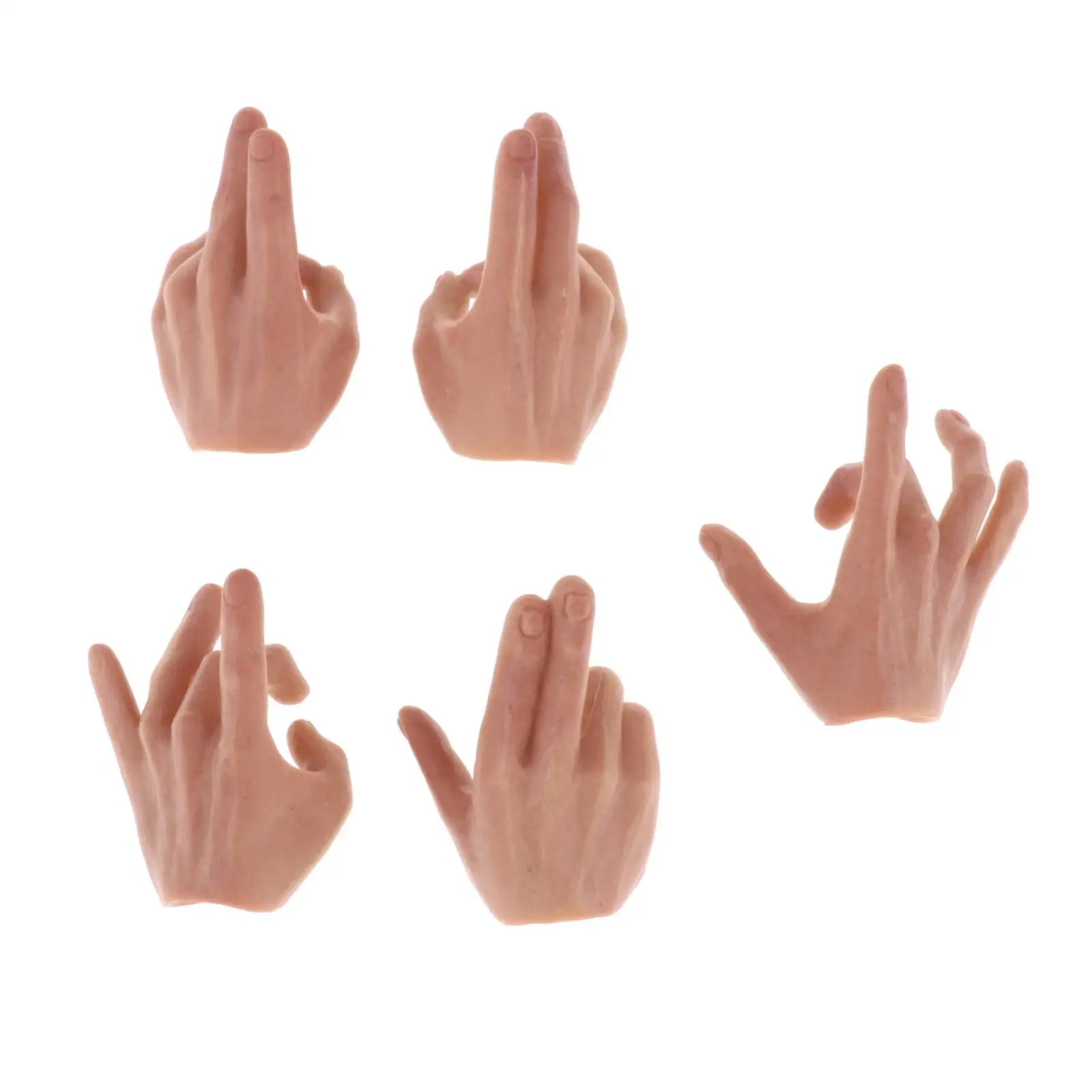 5pcs 1:6 Mans Finger Hands Model for PH JO 12inch Action Figures
