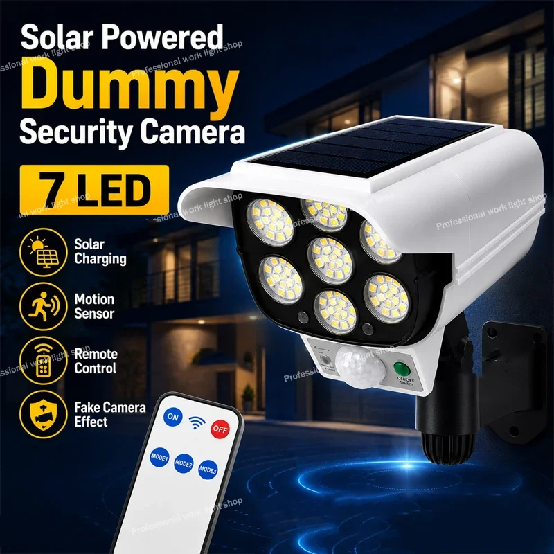 Home Yard Security Cameras - 77 LED Solar Dummy Security Camera