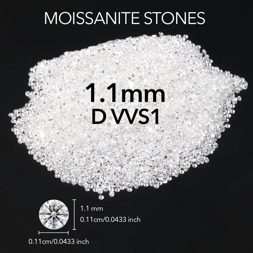 GRA Wholesale Size Price 0.8~6.5mm D E F Color Round Cut Lab Grown Loose Moissanite Stone Test Positive