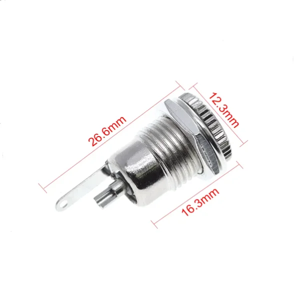 DC099 Metal Power Socket High Current 5.5*2.1mm 5.5X2.5mm Female Panel Mount Connector