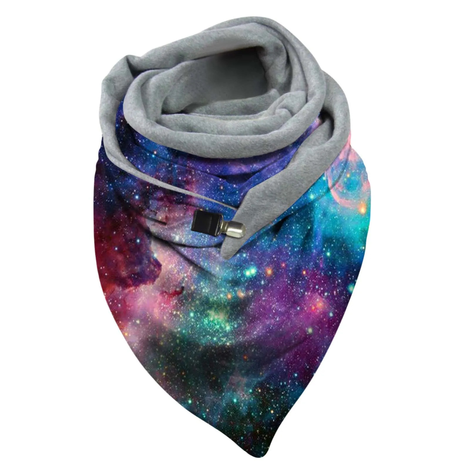 Starry sky pattern 3D Printed Scarf and Shawl Warm for Women and Men Fashion Women Printing Button Soft Wrap Casual Warm Scarves