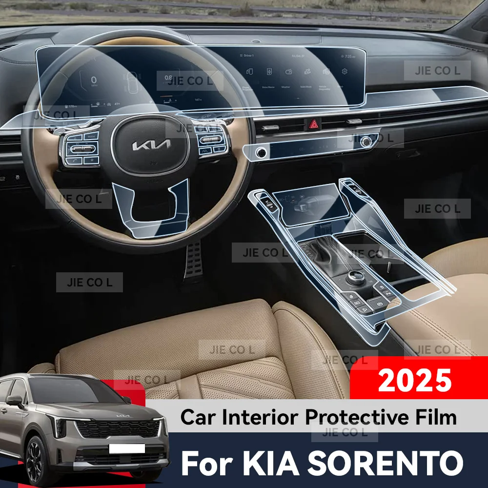 Auto Central Control Screen TPU Navigation Anti Scratch Interior Protection Film GPS Navigation For KIA SORENTO 2025