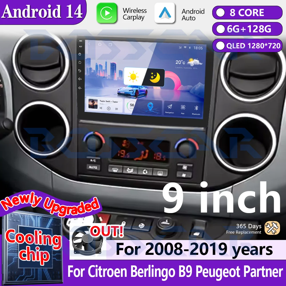 9" For Citroen Berl…