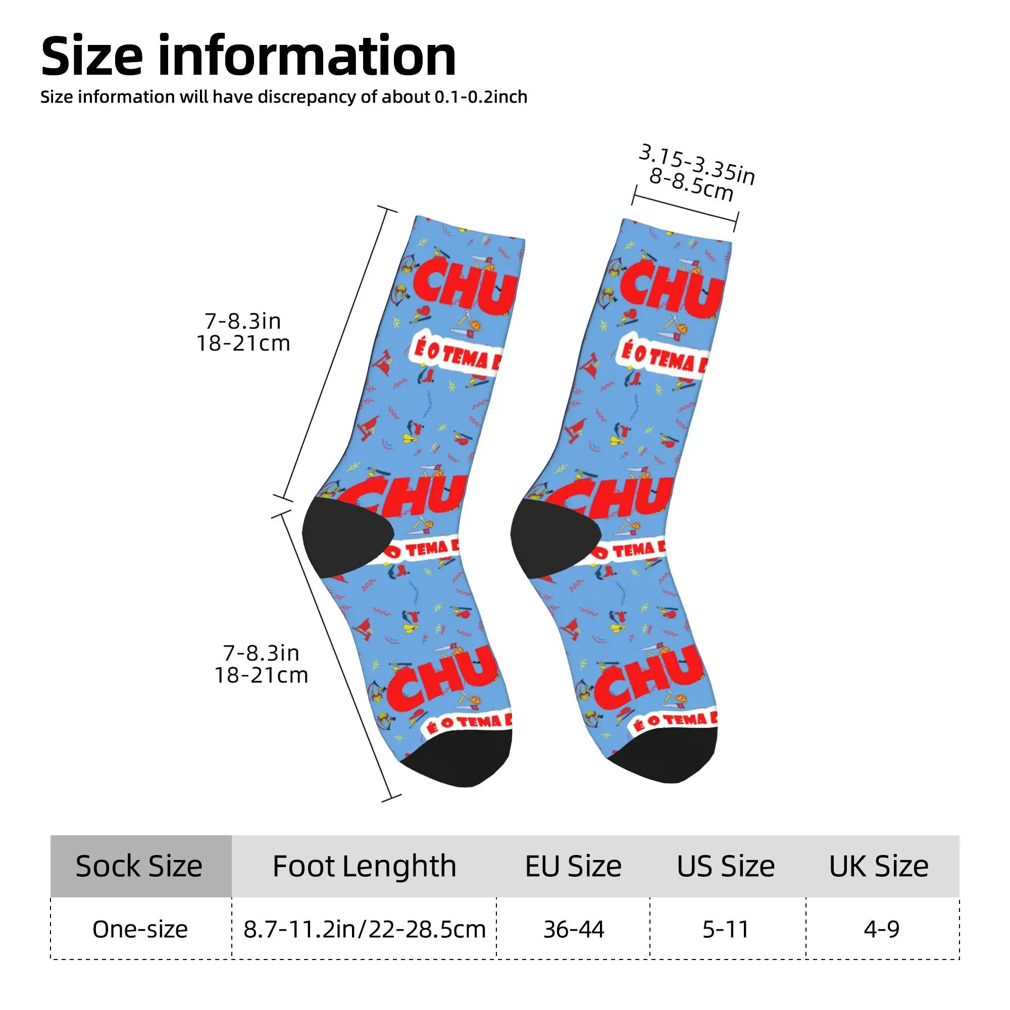 Kaus Kaki Chucky Orang Baik Bermain Anak-anak Kaus Kaki Bahagia Lucu Poliester Pria Wanita Hadiah Kaus Kaki Tabung Tengah Musim Semi Musim Panas Musim Gugur Musim Dingin