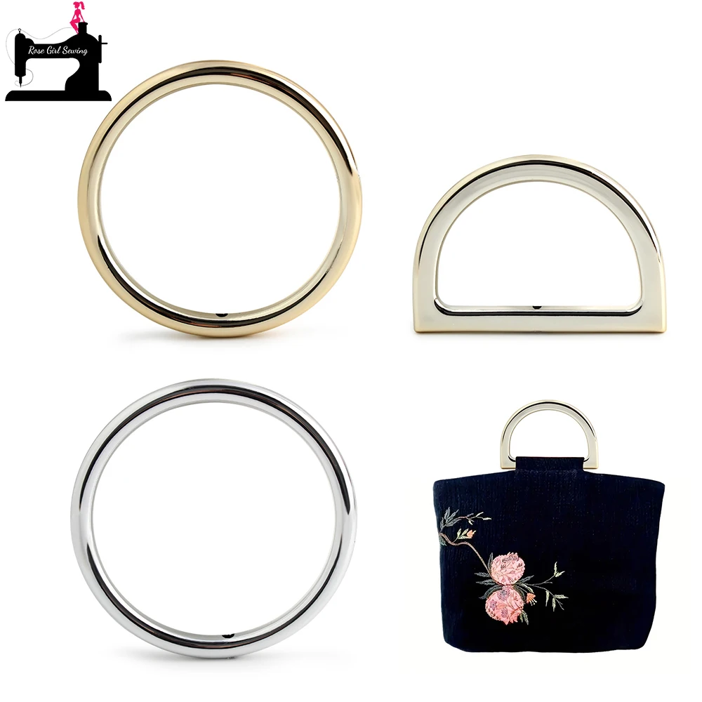 

2/10PCS Plastic D-shaped/Round Shape Bag Handles For DIY Replacement Handbag Tote Purse Straps Detachable Handle Accessories