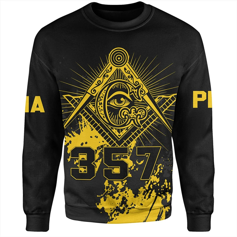 2024 Mason Freemasons Men's Sweatshirt Clothes 3D Print Freemason Sweaters Male Women Long Sleeve Tops Spring And Autumn Hoodie