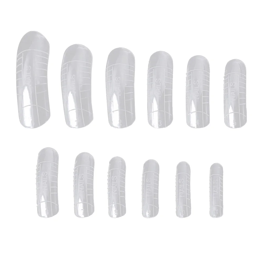 

120pcs Transparent Tips Extension False Nail Art Tools Assorted Sizes Durable Manicure Accessories For Acrylic French Tips Diy