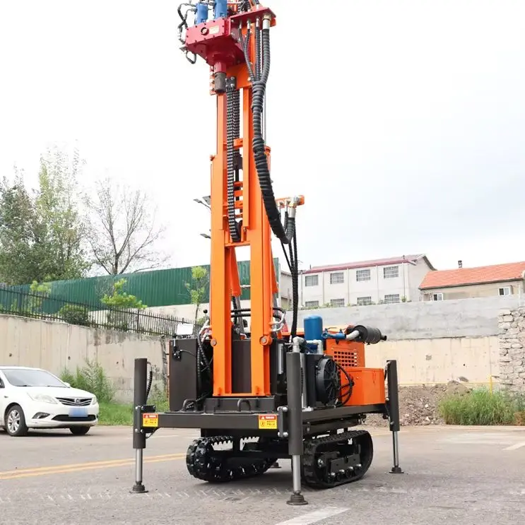 Customized Portable Wheeled Rotary Driller 200M Hydraulic High Efficiency Precise Powerful Deep Water Well Drilling Rig