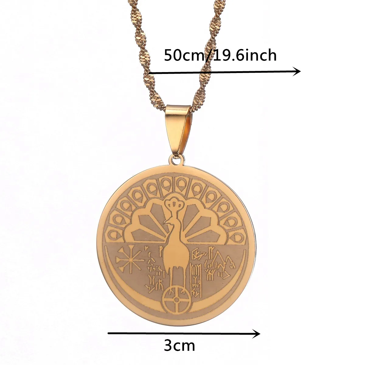 Yezidi Lalish Peacock Pendant Jewelry Holiest Temple of the Yazidis for Women Men Girls