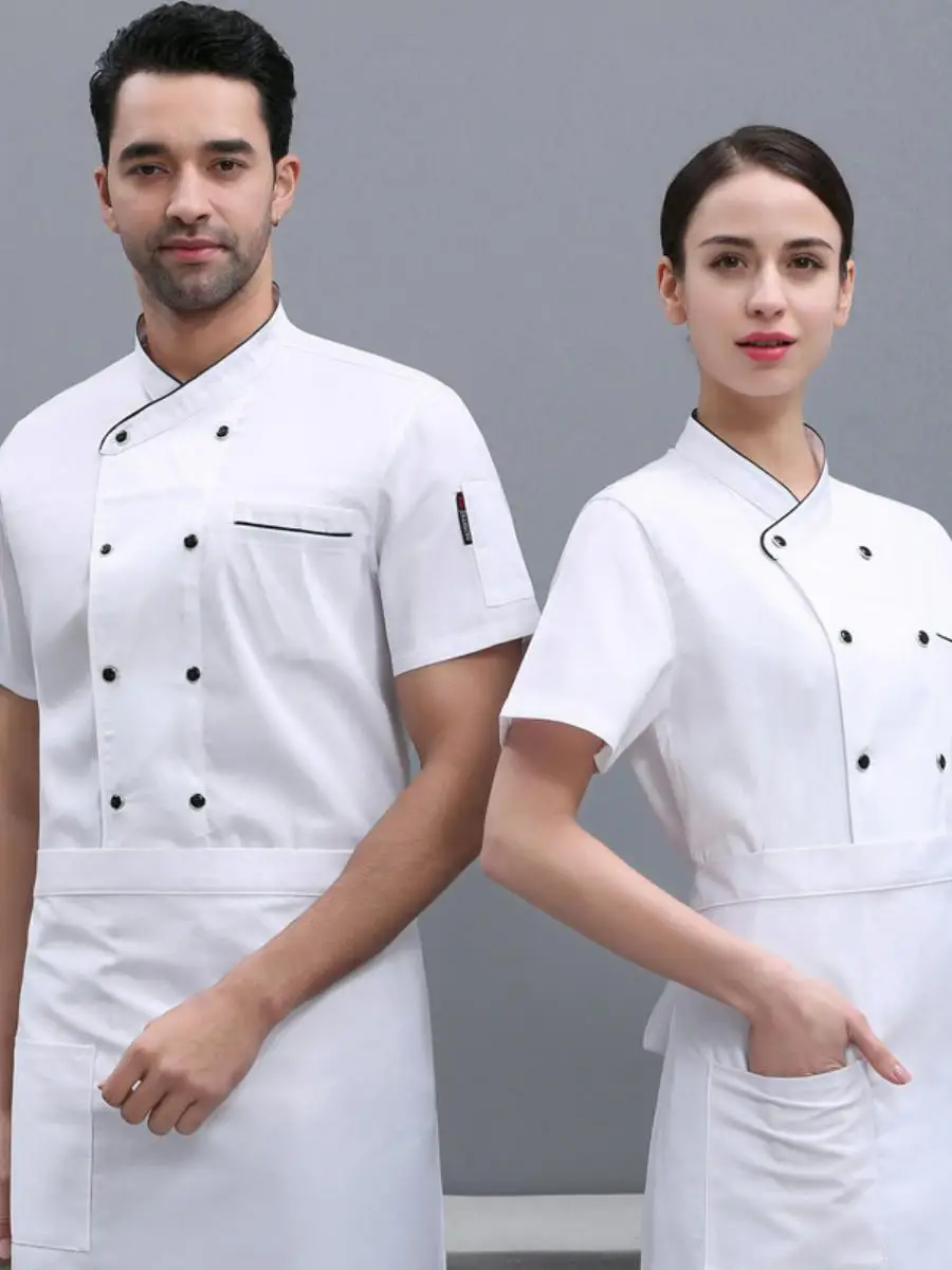 

Lightweight ort Sve Chef orm Set Cusizable Logo Printed D-Sle Workwear for Men And Women Restaurant Kitchen
