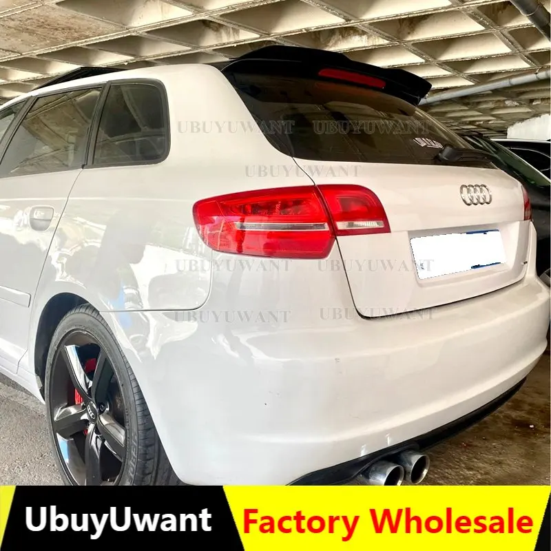 

UBUYUWANT REAR WING SPOILER For Audi A3 Sportback 8P Facelift 2004-2013 ABS Plastic Glossy Black CAR WING SPOILER A3 Hatchback