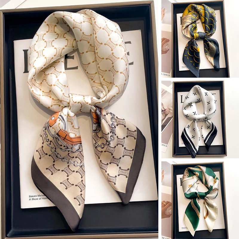 Small square scarf, silk scarf, women's spring-autumn clothing, square-shaped professional wear, paired with shirt, neck protect