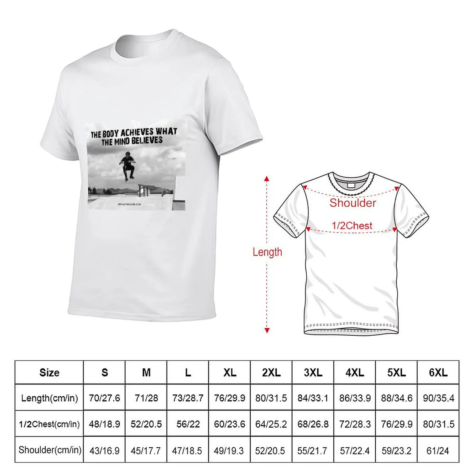 The Body Achieves what the Mind Believes T-Shirt luxury t-shirt summer 2026 mens t shirts casual stylish