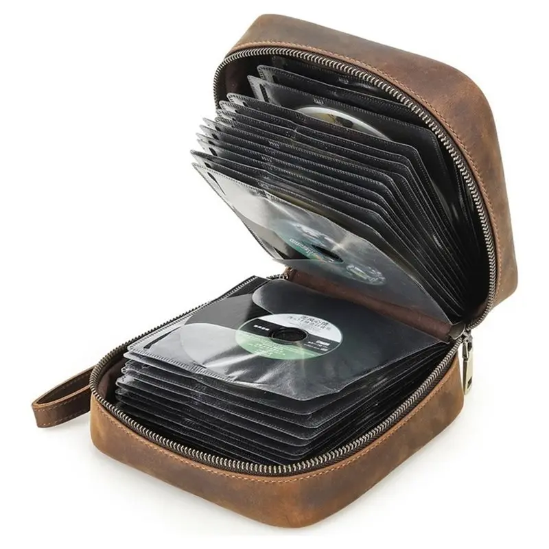 2027 New DVD Holder Case Portable Disc Case Disc Storage Case CD/DVD Storage Holder Zippered Disc Organizer