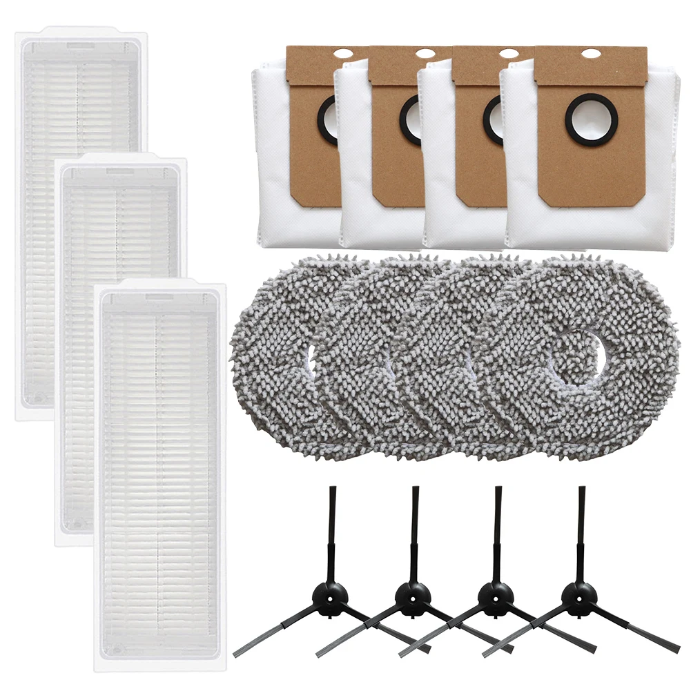 Filters Mop Cloths Dust Bags Side Brushes Kit For 360 For-Conga 13090 Spin Revol Home Vacuum Cleaner Household Cleaning Kit