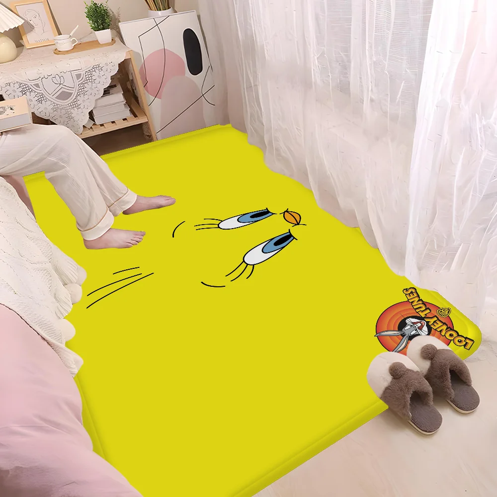 Looney Tunes T-Tweety Bird Hallway Carpet Retro Multiple Choice Living Room Kitchen Rug Non-Slip Welcome Rug