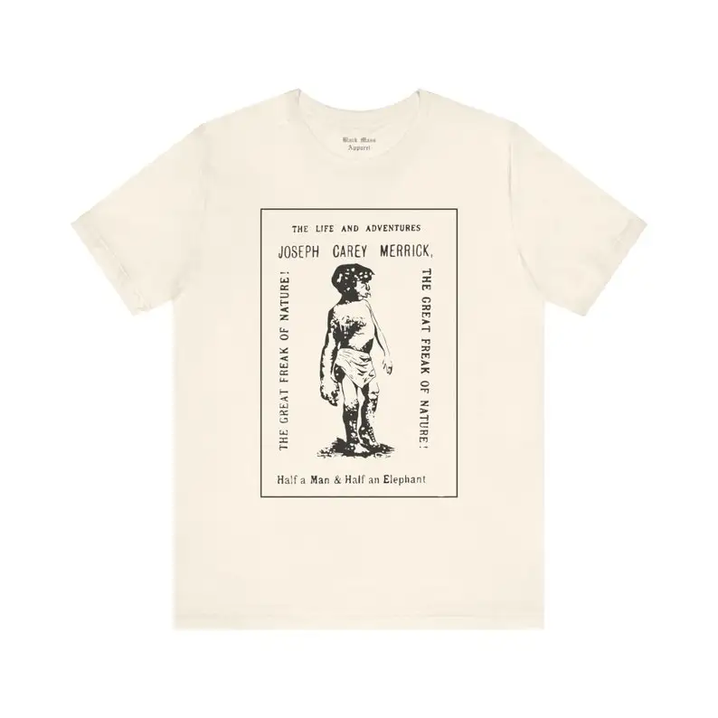 The Elephant Man, Joseph Merrick Shirt, Freakshow T-shirt, Victorian London Hospital, Travel Unisex Jersey Short Sleeve Tee