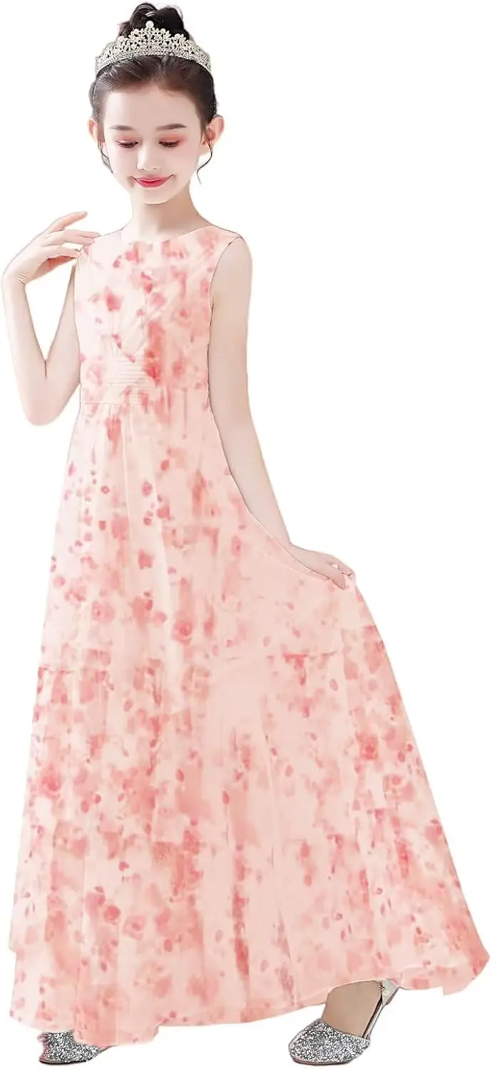 Chiffon Flower Girl Dresses Wedding Junior Bridesmaid Dress Evening Party Girls Formal Gown Princess Dress