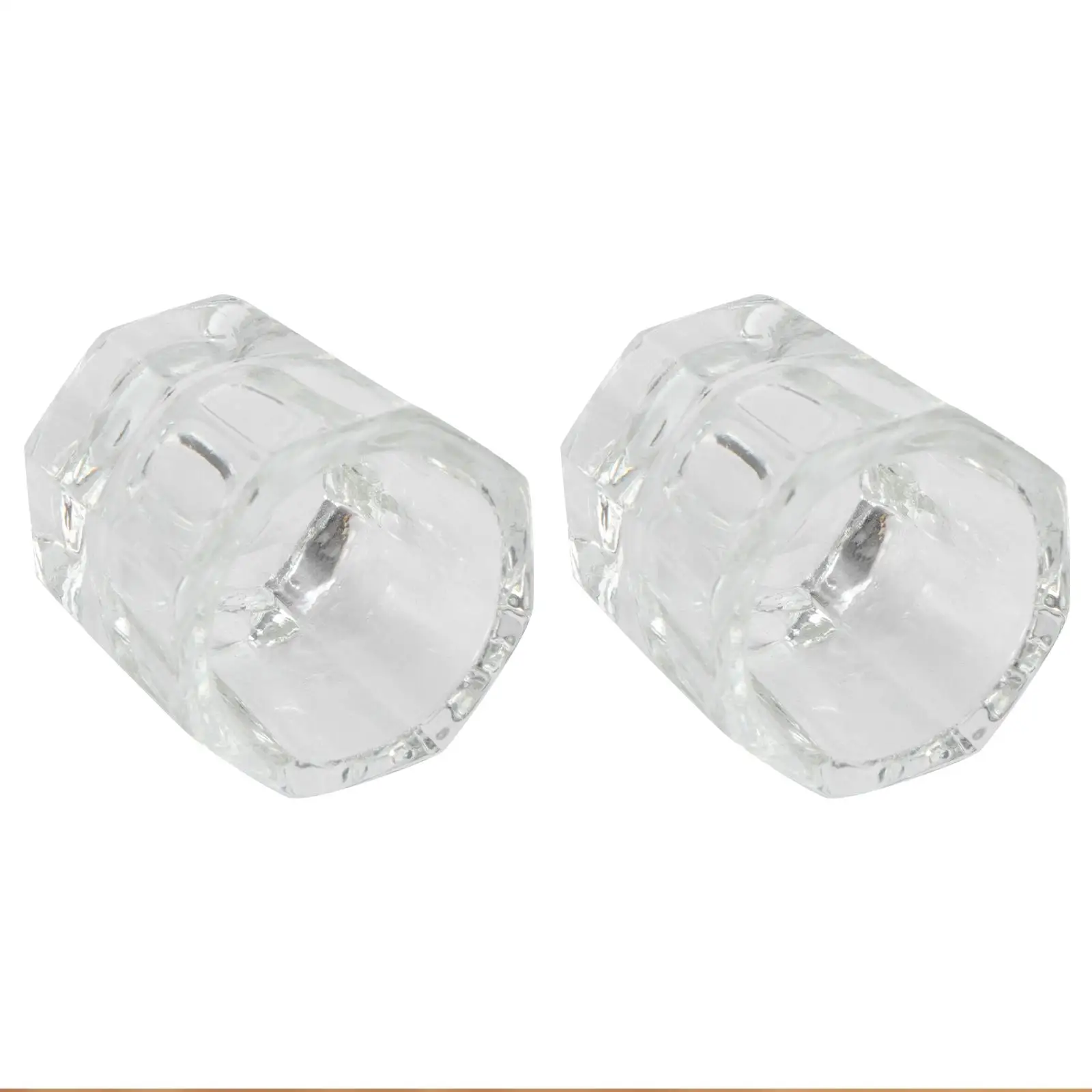 

2 Pcs Polish Nail Crystal Cup Tools for Liquid Tint Cups Hand Manicure Glass