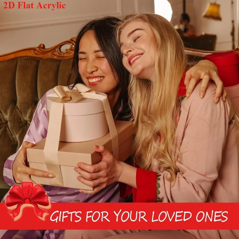 طائرة ثنائية الأبعاد، زخارف زجاجية لطيفة - 8 × 8 سم (8 سم مستديرة) عناصر تذكارية لعيد الميلاد وعيد الحب وعيد الشكر، يمكن تعليقه #2