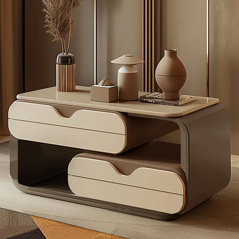 A Light luxury high-end sofa edge several new living room home side cabinet artistic creativity