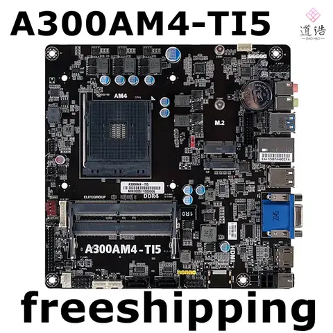 For ECS A300AM4-TI5 Mini ITX Motherboard 32GB Socket AM4 RYZEN 2 .3. 4.5th Generatio CPU DDR4 17*17 Mainboard 100%Work
