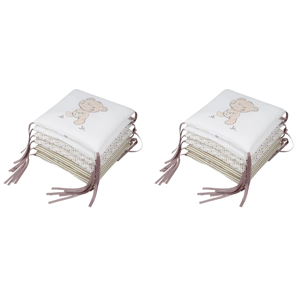 12 pezzi protezione per lettino paraurti per culla paraurti per lettino nel lettino paraurti per lettino miscela di cotone di sicurezza