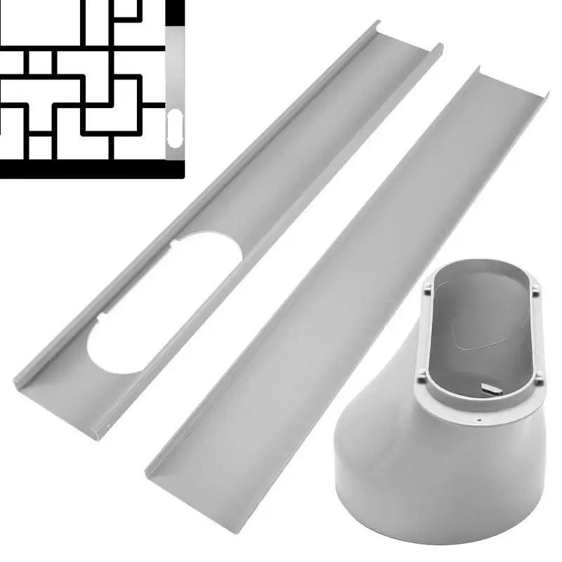 

Exhaust Hose Adapter Kit For Portable Air Conditioner Or 2Pcs Adjustable Window Sealing Plate Window Slide Kit Plate Fits