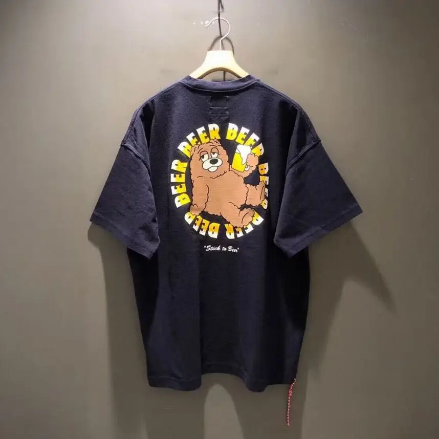 

Футболка Japan Red Rope Bear ort Sve round Ne с хлопковым принтом и модная футболка Modern Sle Summer Wear