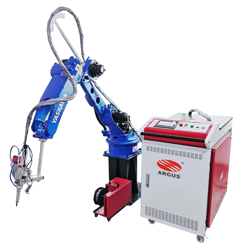 ARGUS 1500W 2000W Automatic 6 Axis Robot Arm Fiber Laser Robotic Welding Machine For Corner Welding