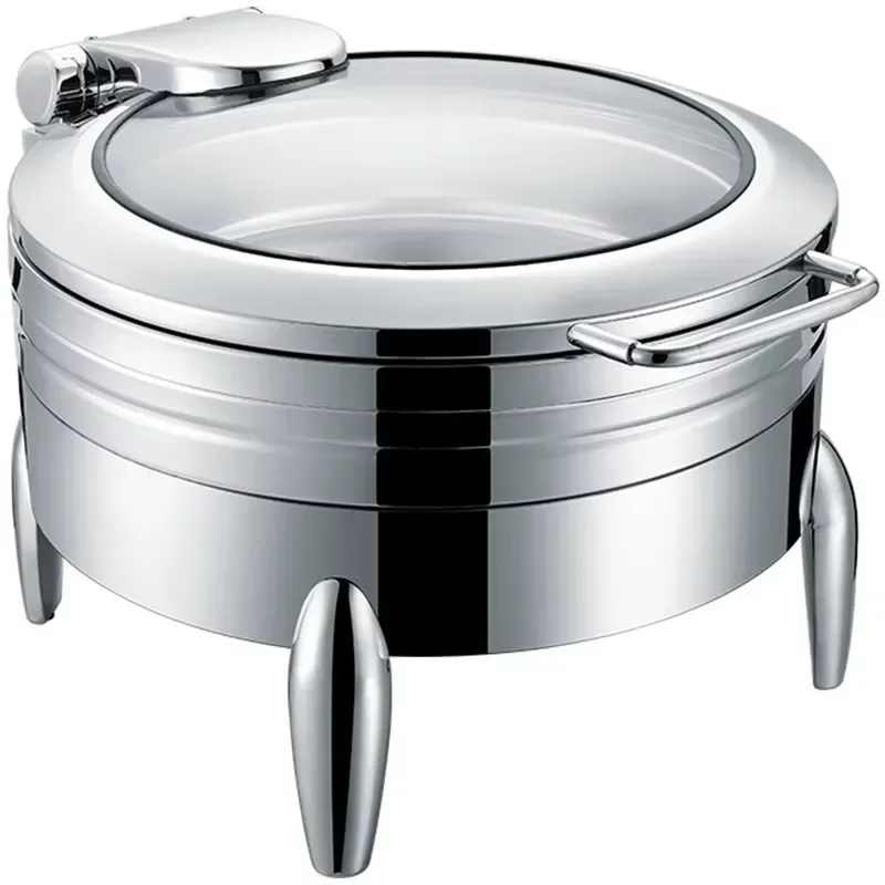 6L Stainless Steel Chafing Dish Buffet Warmer for Catering Hotel Restaurant Food Heating Plate with Stand Professional