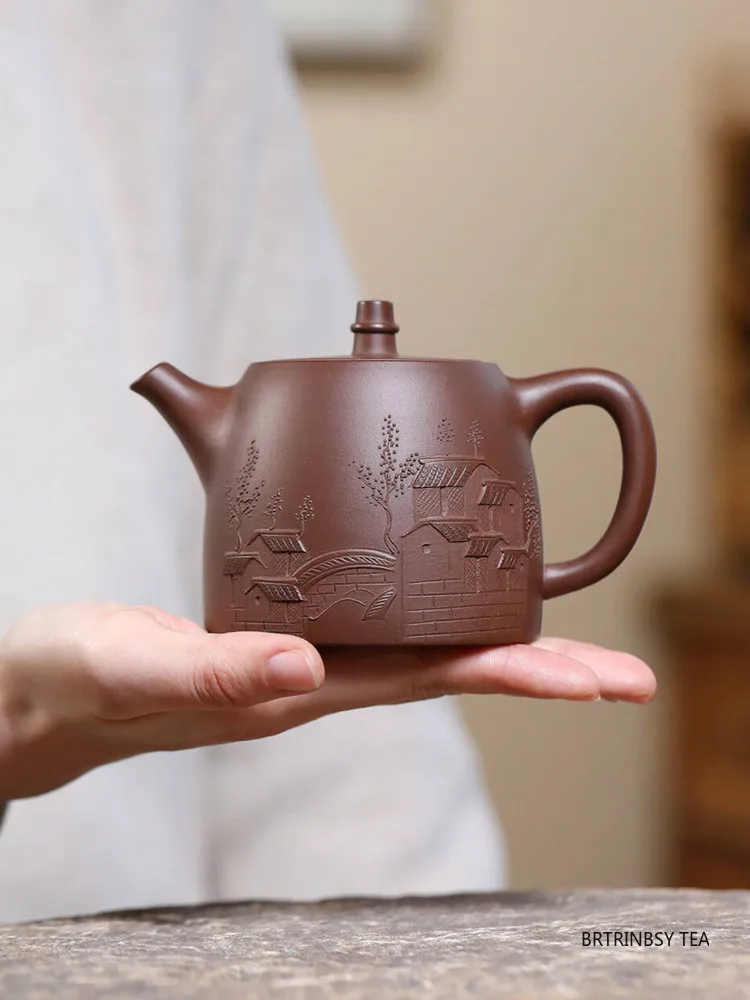 

260ml Yixing Purple Clay Teapot Handmade Zisha Tea Pot Chinese Beauty Kettle Tea Set Accessories Tradition Household Teaware