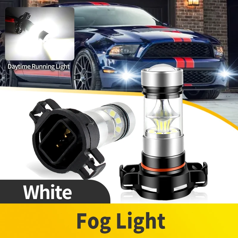 

2PCS 5202 H16(EU) PS24W For Ford Mustang GT500 2007-2012 Car LED Front Fog Lamps Fog Lights 100W 12V PS19W Auto Lamp Bulbs 5201