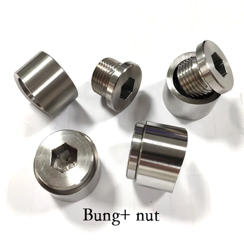 SS304 hexagon bung and Notched base nut for lambda sensor, SS304 welded nut boss adapter for oxygen sensor install, M18*1.5