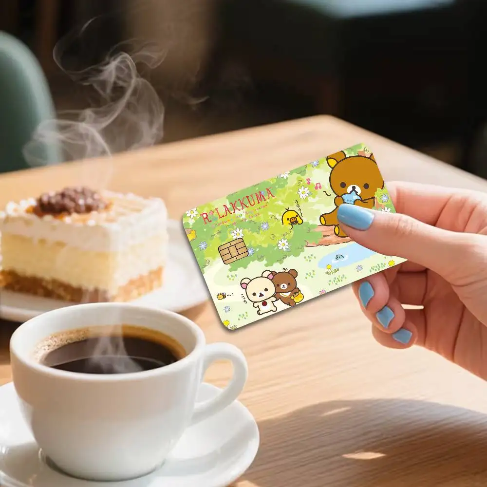 Cartoon R-RilakkumaS 2024 Anime Cartoon Skin Stickers Film Tape Case for Big Credit Debit Card Front Side