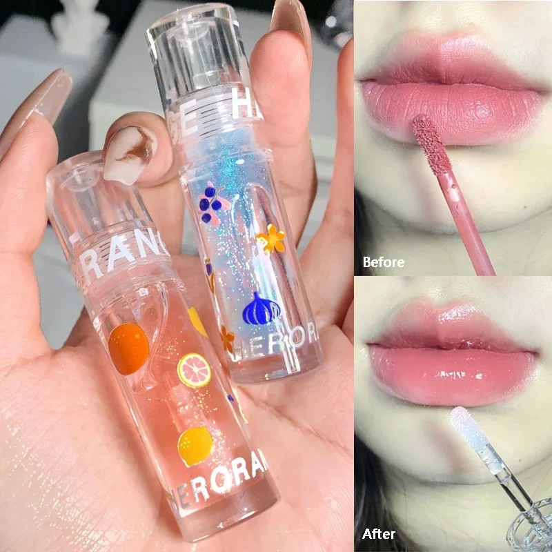 Lucidalabbra a specchio luccicante Lucidalabbra glitter Olio per labbra trasparente Idratante a lunga durata Rossetto trasparente Trucco Cosmetici per la cura della pelle