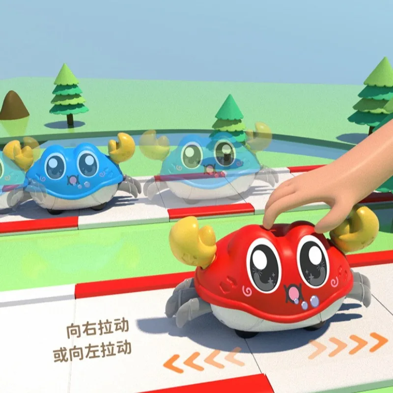 Cangrejo para gatear, juguetes de cuerda, lindo cangrejo para gatear, tiempo de barriga, juguetes sensoriales para bebés, desarrollo de aprendizaje infantil, juguetes para caminar para 0-12M
