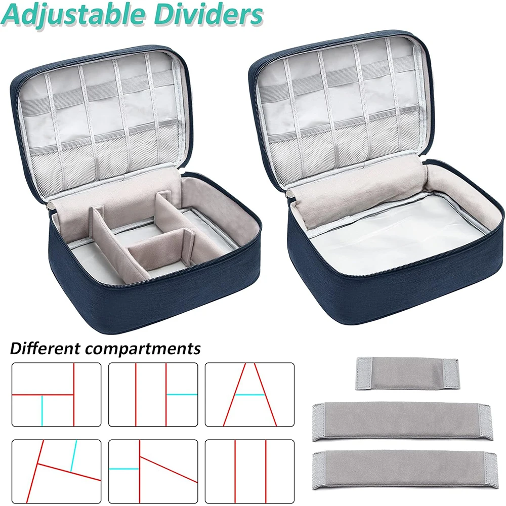 حقيبة تخزين رقمية إلكترونية للسفر، سماعات أذن متعددة الوظائف ذات سعة عالية، حقيبة واقية لكابل البيانات، حقيبة غبار - A-TAN