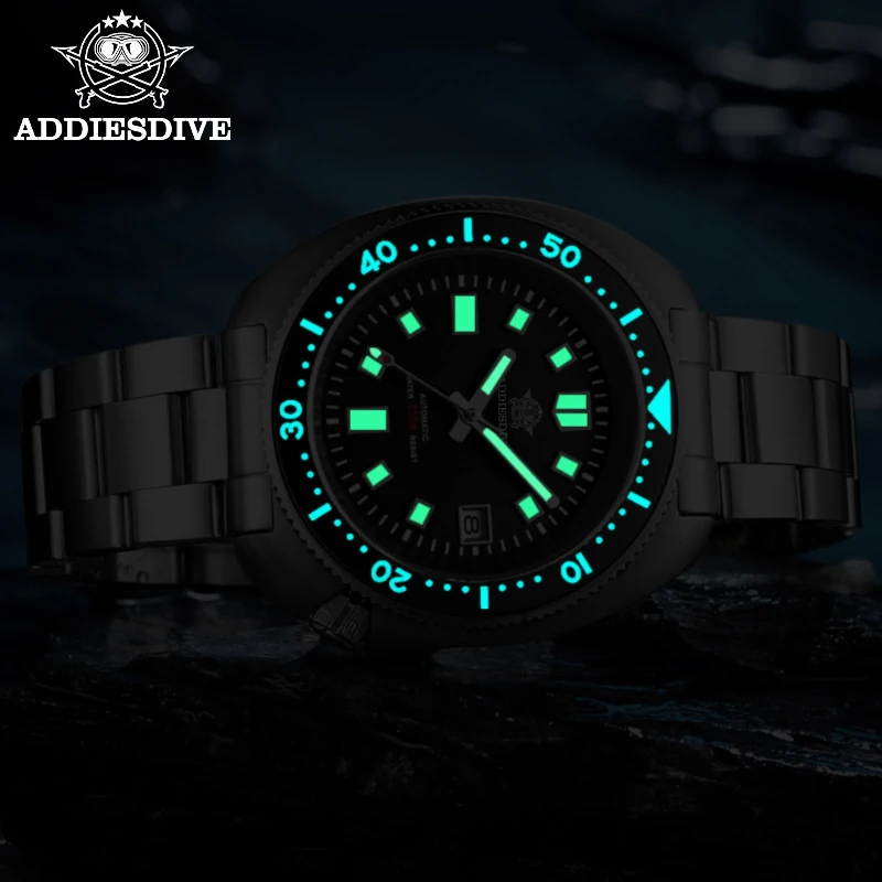 Addiesdive Watch Men New Diving Mens Mechanical Wristwatch Luxury Sapphire Glass Automatic Waterproof Watch reloj hombre