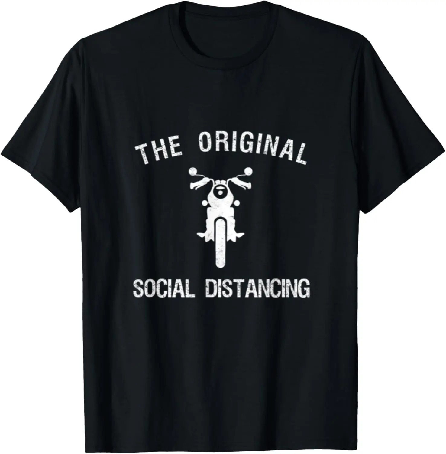La camiseta divertida original de regalo de motociclista de distanciamiento social