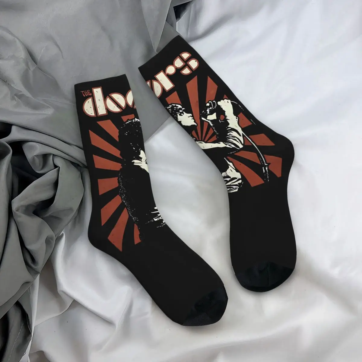 New Men\'s Socks Casual The D Rock Music 60s Sock Jim Morson The Doors Band Graphic Women Socks Spring Summer Autumn Winter