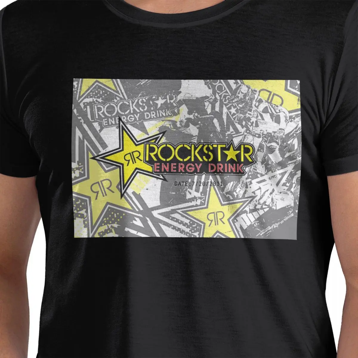 

Rockstar Energy Drink 100% Cotton T-Shirt Men's Fashion T Shirts Men O-Neck Short Sleeve S-6XL