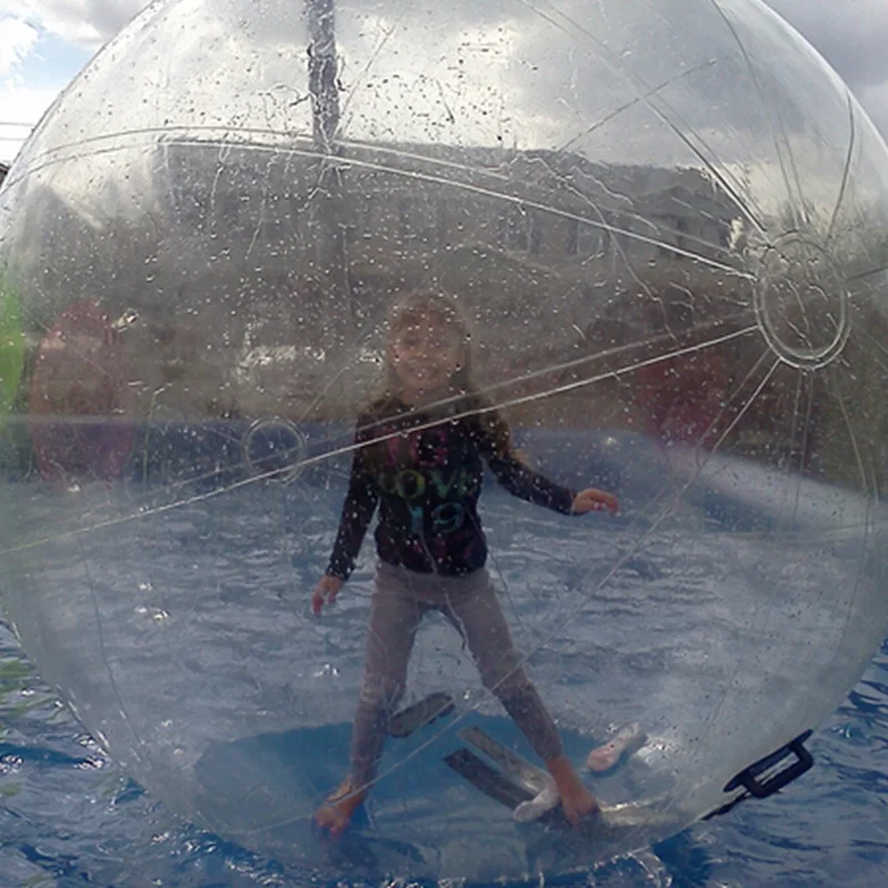 Sommer aufblasbarer Wasserlaufball Walker Durchsichtige Aqua Zorbing Kugel mit deutschem Tizip-Reißverschluss Durchmesser 1,5 m/2 m