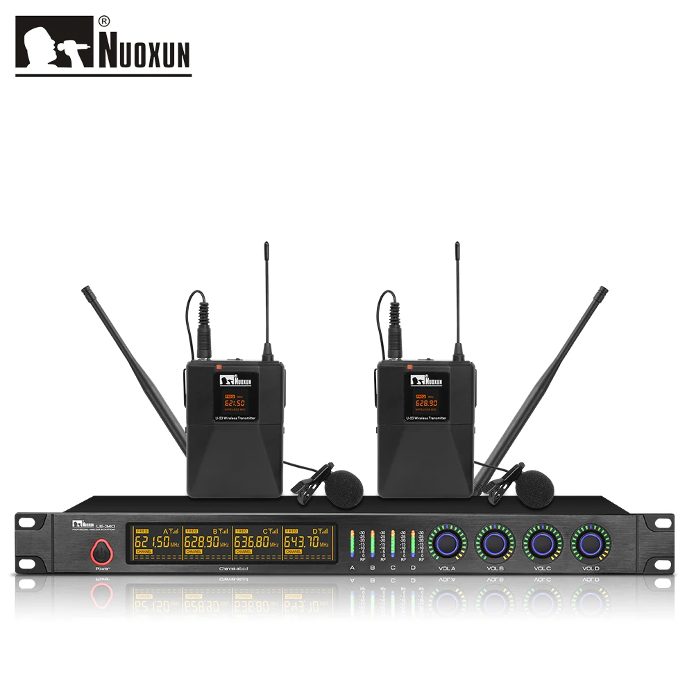 New Fixed Frequency High Quality four channel UHF Wireless Microphone