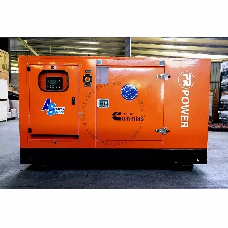 High Quality Industrial Soundproof Type Diesel Generator 50kw/60kw/70kw/80kw/125kva Diesel Generator Set