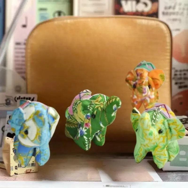 تايلاند القماش الفيل نمط المفاتيح DIY بها بنفسك مكتب المنزل معلقة حقيبة الزخرفية قلادة الرياح الدقات حلية