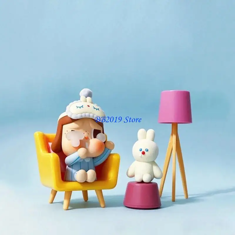 Q0kb木製ミニチュアリビングルームの子供用ドールハウスアクセサリーケーキの装飾