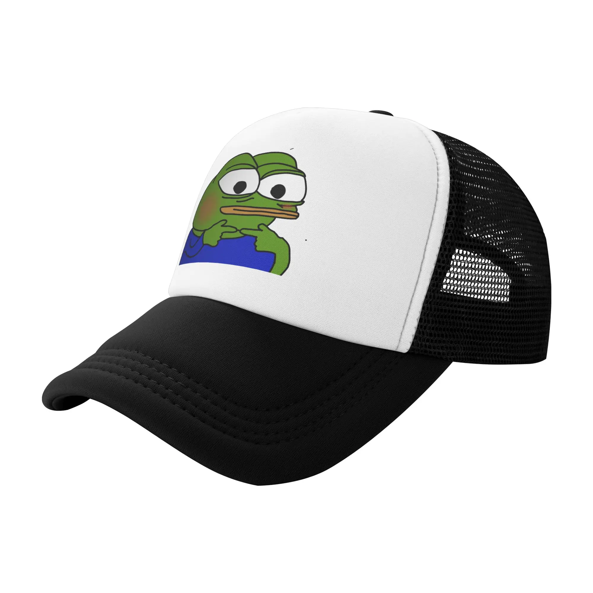 Fashion Pepe Sad Frog Meme Baseball Cap Women Men Breathable  Trucker Hat Sports Snapback Trucker Cap